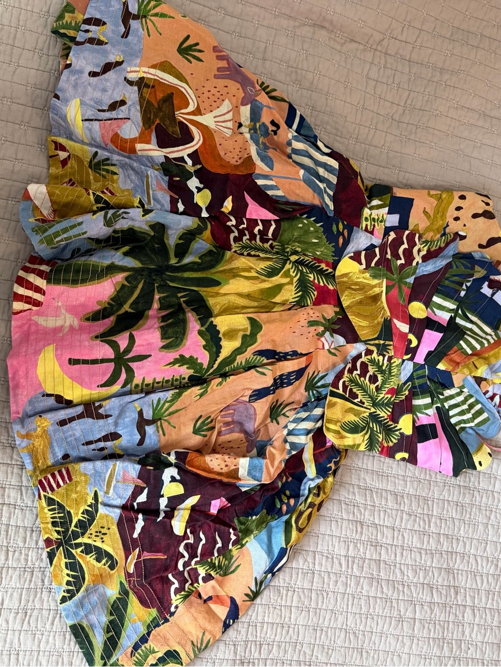 Farm Rio NWT Multicolor Printed Mini Dress - Strap Detail - Picture 2 of 7